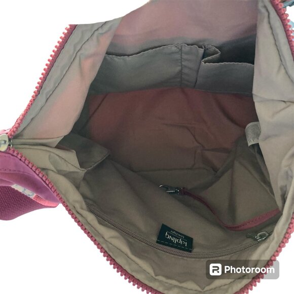 NWT Kipling Alenya Nylon Adjustable Crossbody Strap Zip Pocket Monkey Keychain - Picture 10 of 16